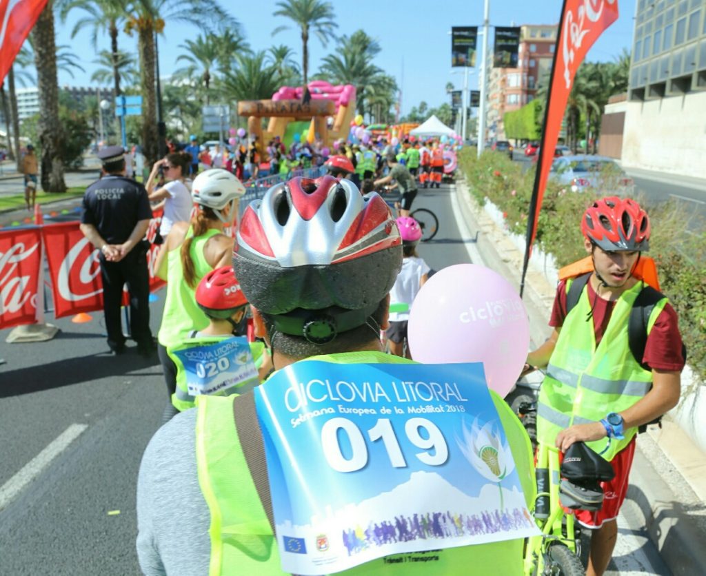 En la Semana de la Movilidad Europea, Alicante ha participado organizando una ciclovía.