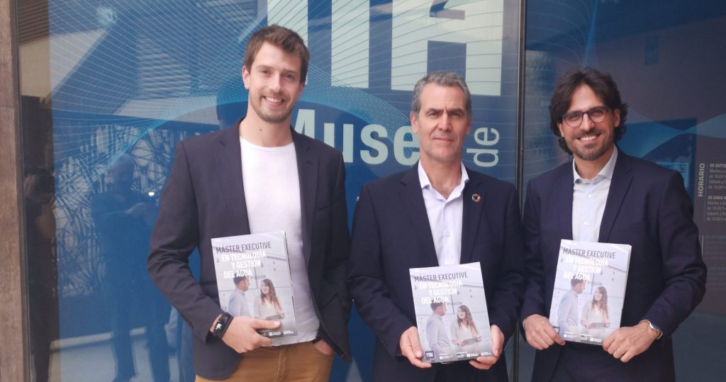 Alejandro García, Joaquín Marco y Lluc Pejó han presentado la nueva edición del Master Executive con Aguas de Alicante