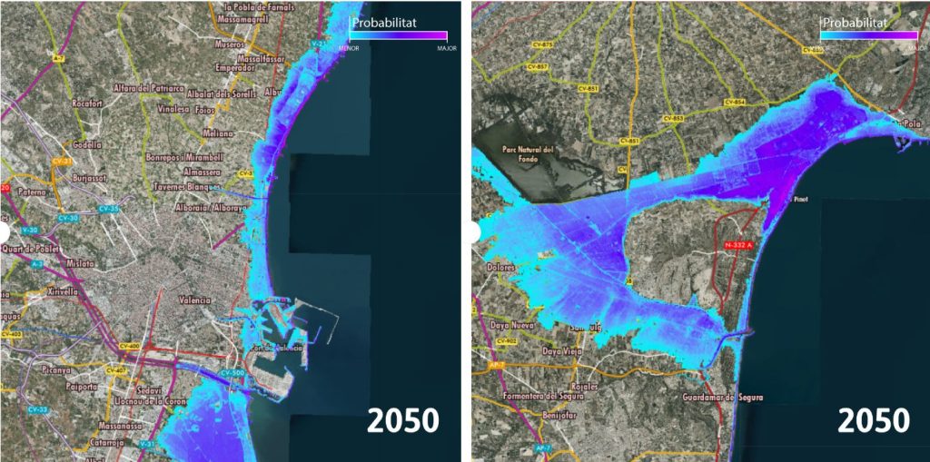 Las costas de València o el Vinalopó sufrirían grandes transformaciones según el nuevo visor del ICV. La climatóloga Sonia Seneviratne demanda acciones frente a esta clase de riesgos.