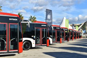 La nueva flota de autobuses híbridos que gestiona Vectalia se ha presentado en Alicante.